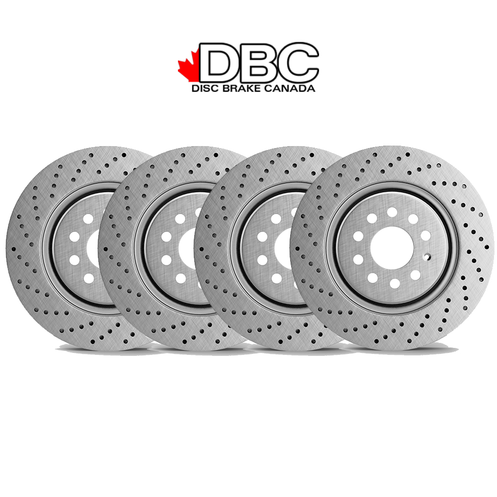 Front and Rear High Performance Cross Drilled EVO GEOMET Koted Rotors -  XDG-12185000-K